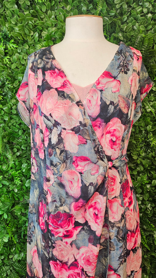 Annah Stretton Floral Wrap Around Dress (12-14)