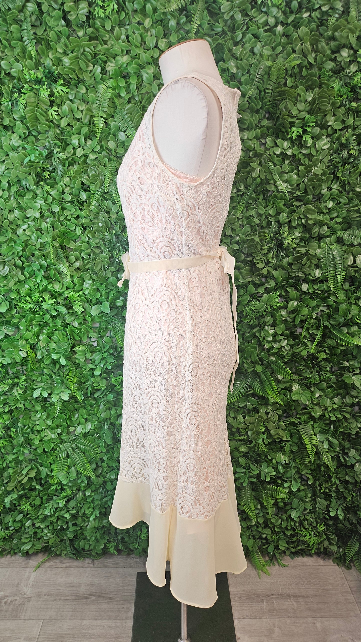 Annah Stretton Cream Lace Occasion Dress (10-12)