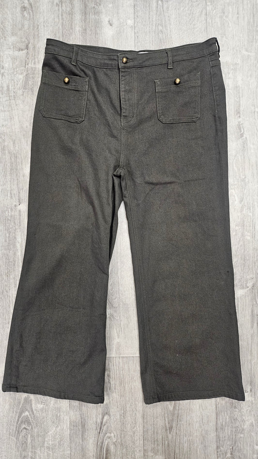 Zoe Kratzmann Khaki Wide Leg Ankle Jean (16)