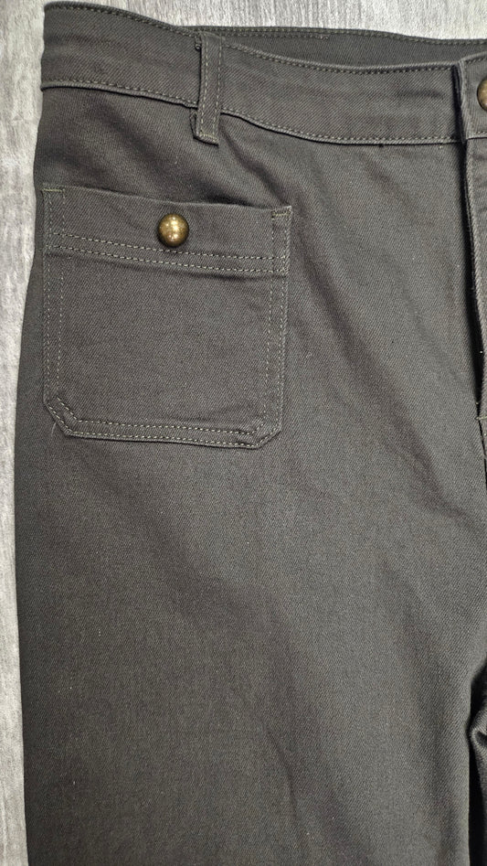 Zoe Kratzmann Khaki Wide Leg Ankle Jean (16)