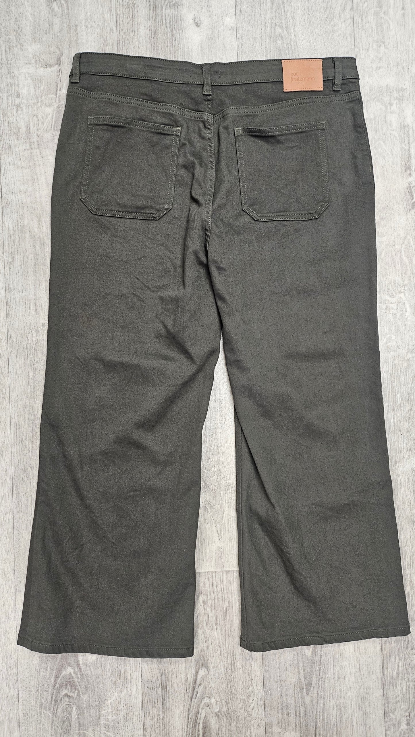 Zoe Kratzmann Khaki Wide Leg Ankle Jean (16)