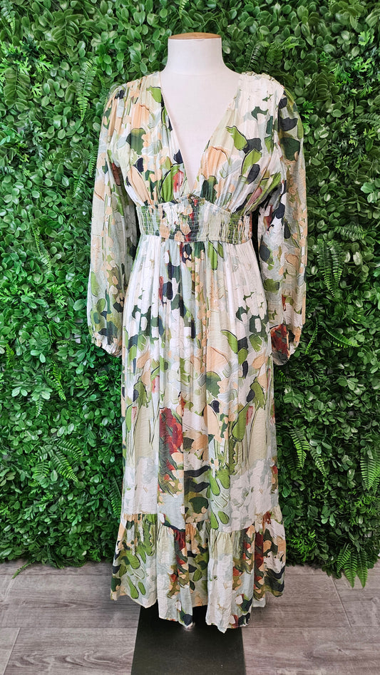 Salty Crush Green Shirred Waist Dress (BNWT) (10)