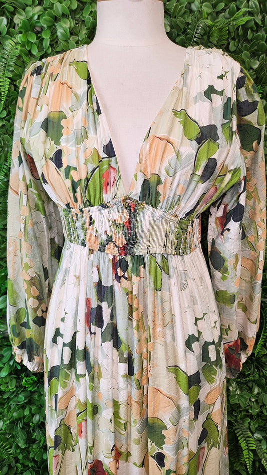 Salty Crush Green Shirred Waist Dress (BNWT) (10)
