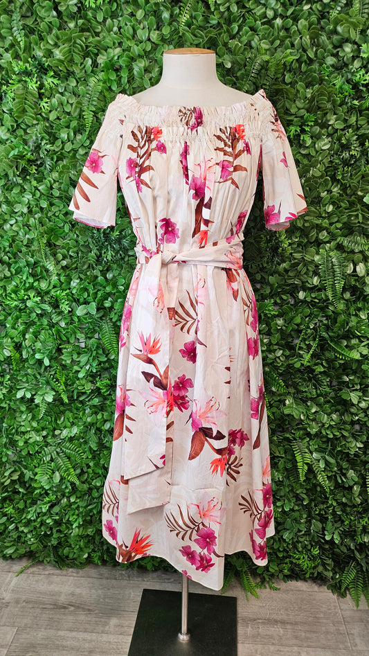 Witchery Print Off Shoulder Dress BNWT (8-12)