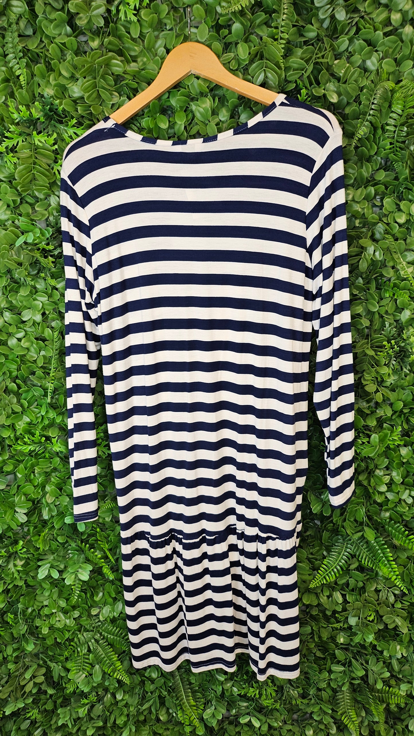 White Chalk Stripe Kowhai Dress BNWT (10)