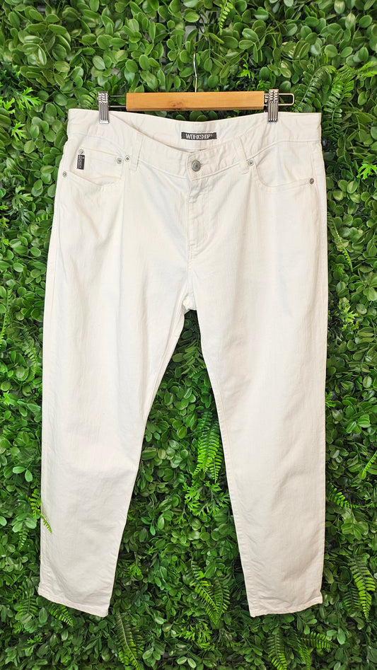 Workshop White Straight Leg Jeans (13)