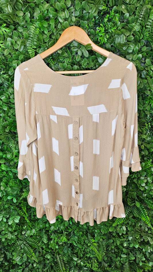 New U Collections Beige Frill Top (8)