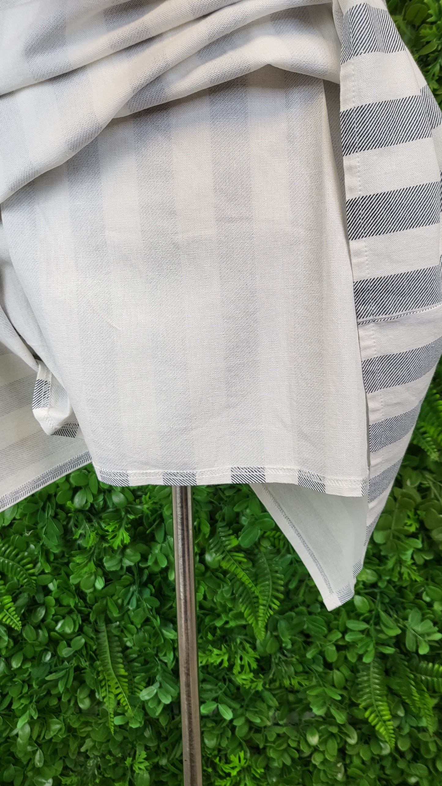 Kilt Cream/Navy Linen Blend Tank Dress (10)