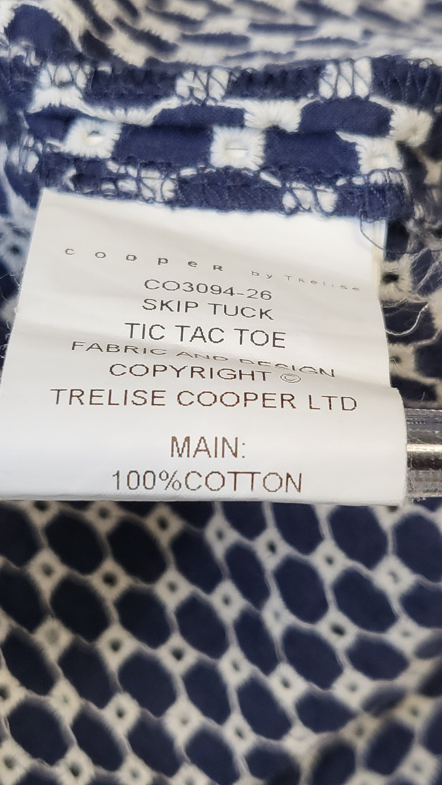 Cooper Navy/white Tic Tac Toe Skirt (10)