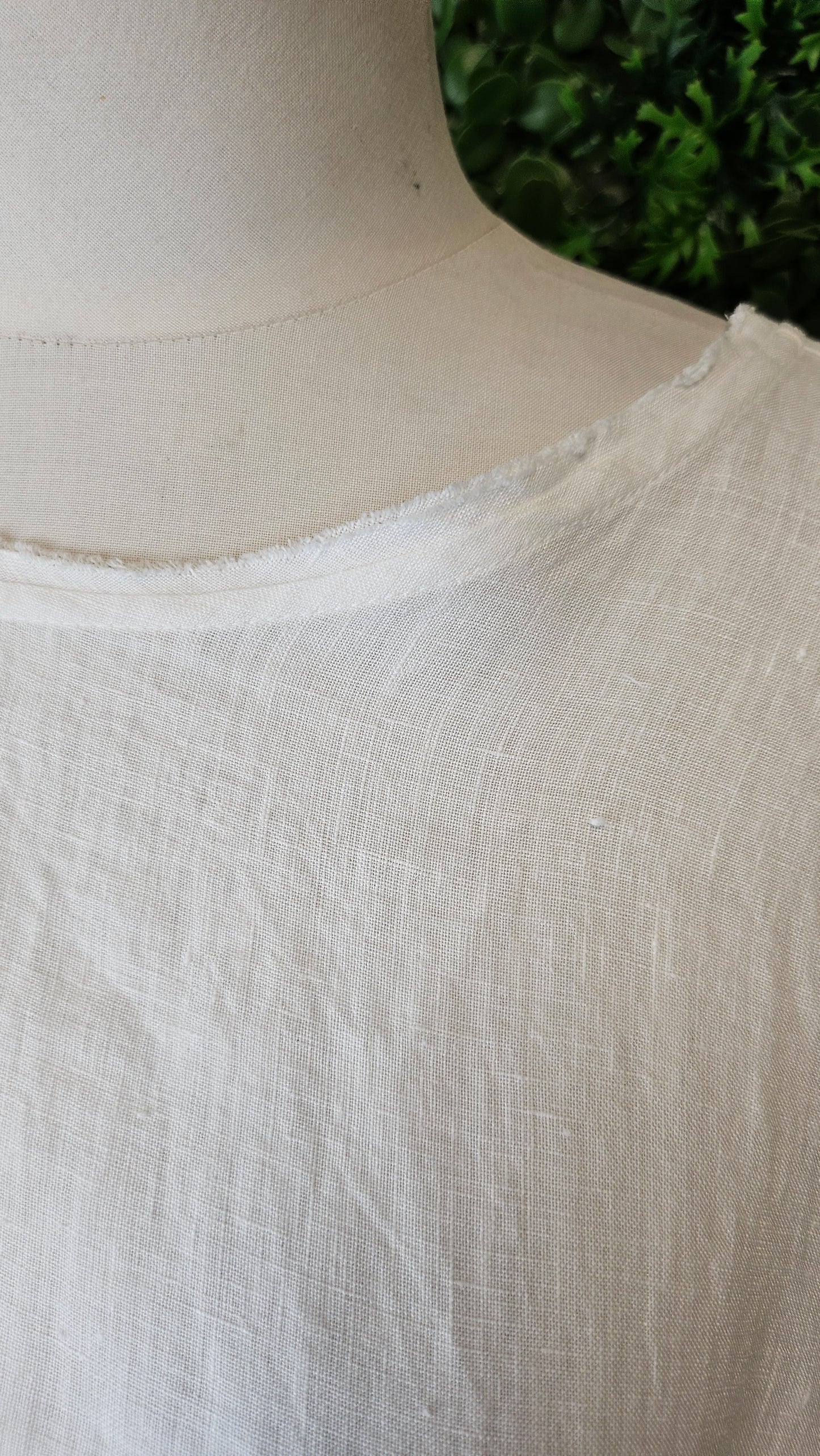 Staple + Cloth White Linen Tie Top (12-14)