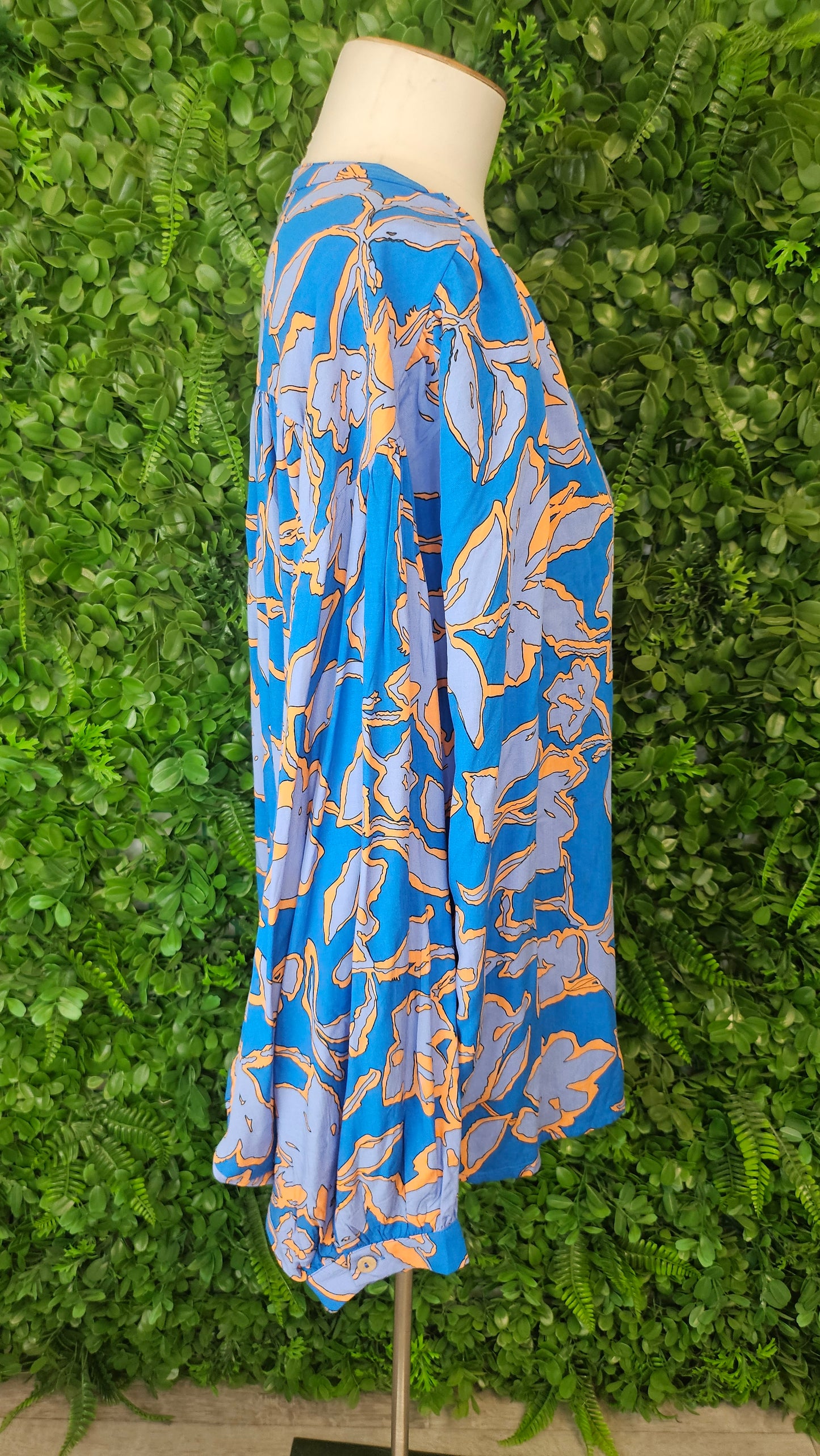 Unknown Print Mutton Sleeve Top (16-18)