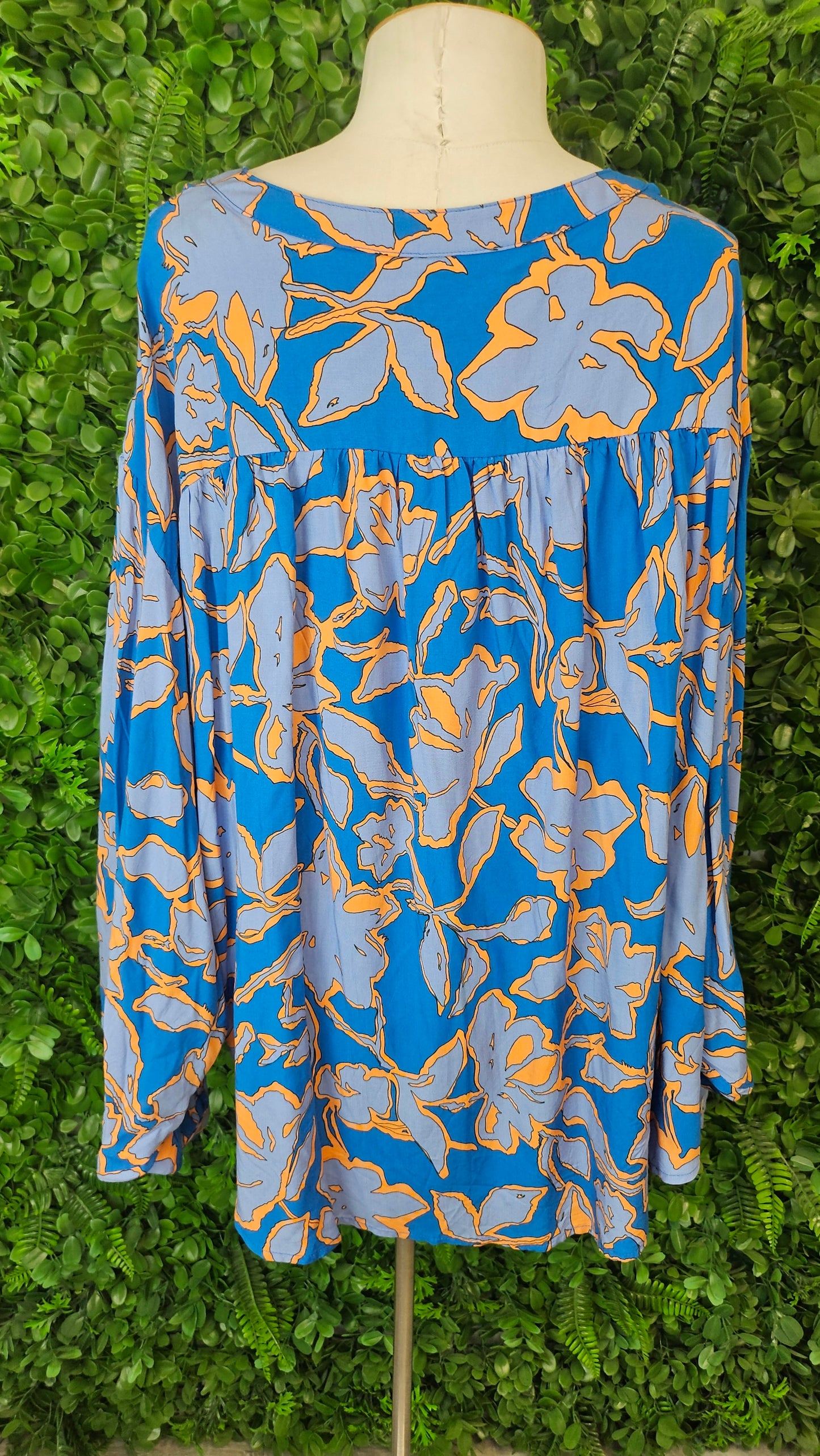 Unknown Print Mutton Sleeve Top (16-18)