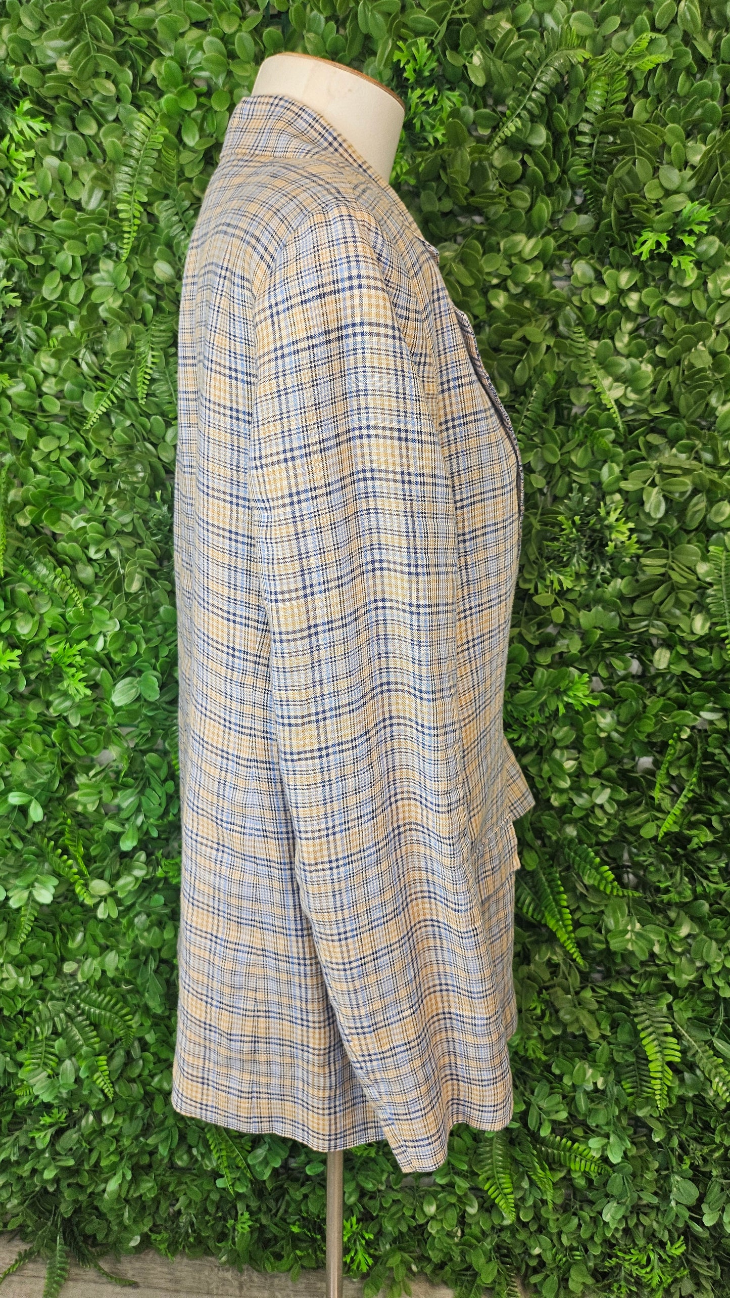 Repertoire Check Linen Blazer (10)