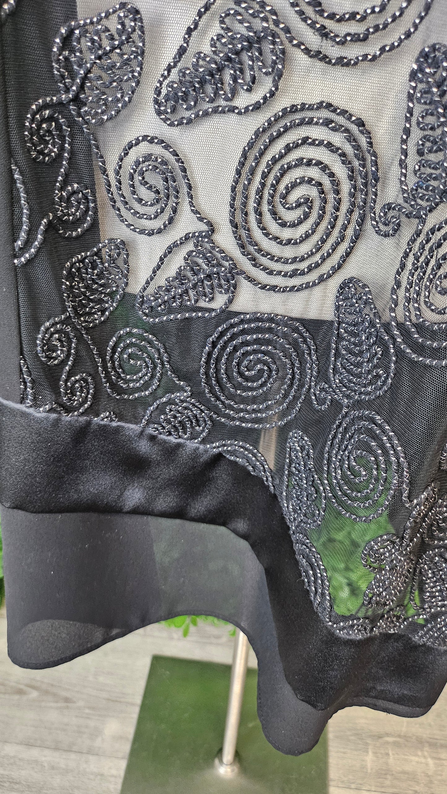 Cashews Black Georgette Top (20)