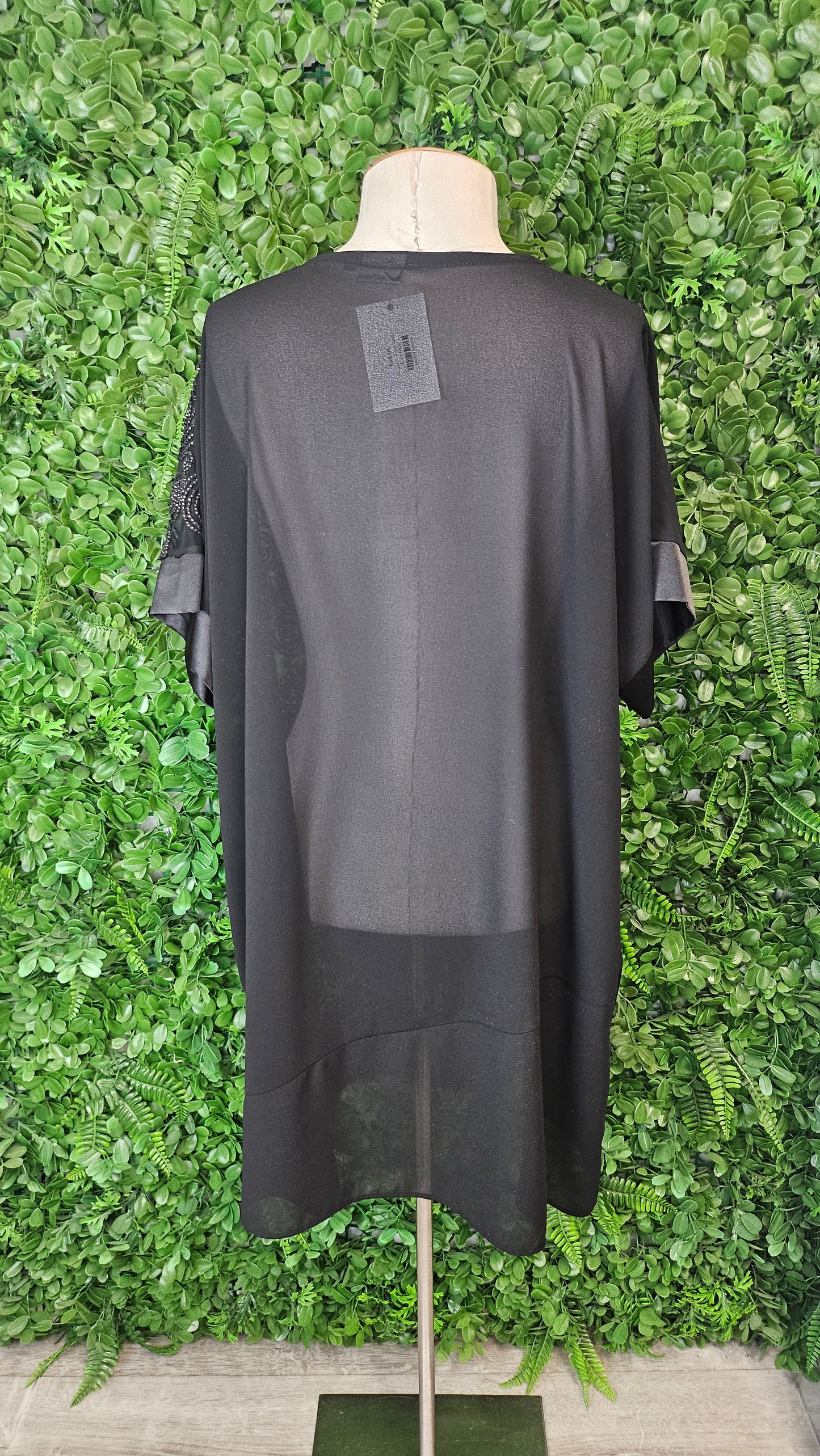 Cashews Black Georgette Top (20)