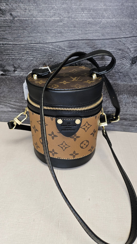 LV Copy Brown/Tan Barrel Bag 16x13cm