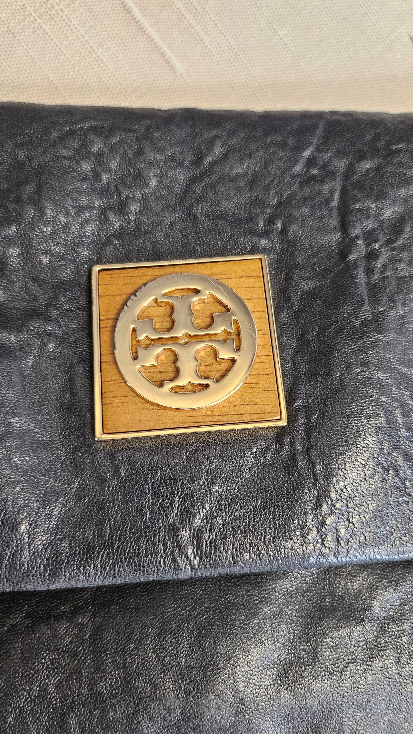 Tory Burch Black Leather Crossbody Bag 25x32x4cm