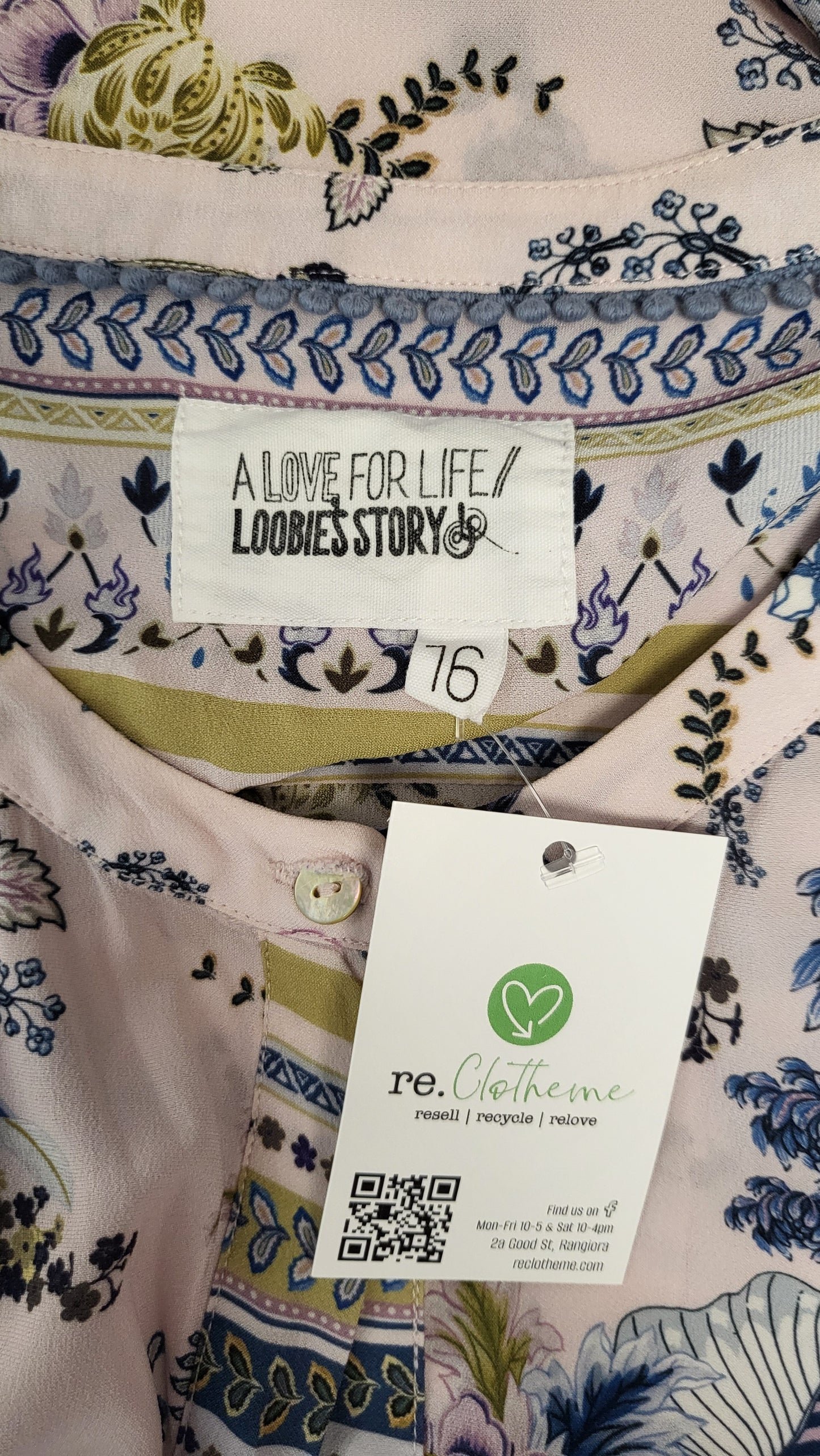 Loobies Story Print Ruffle Sleeve Top (16)