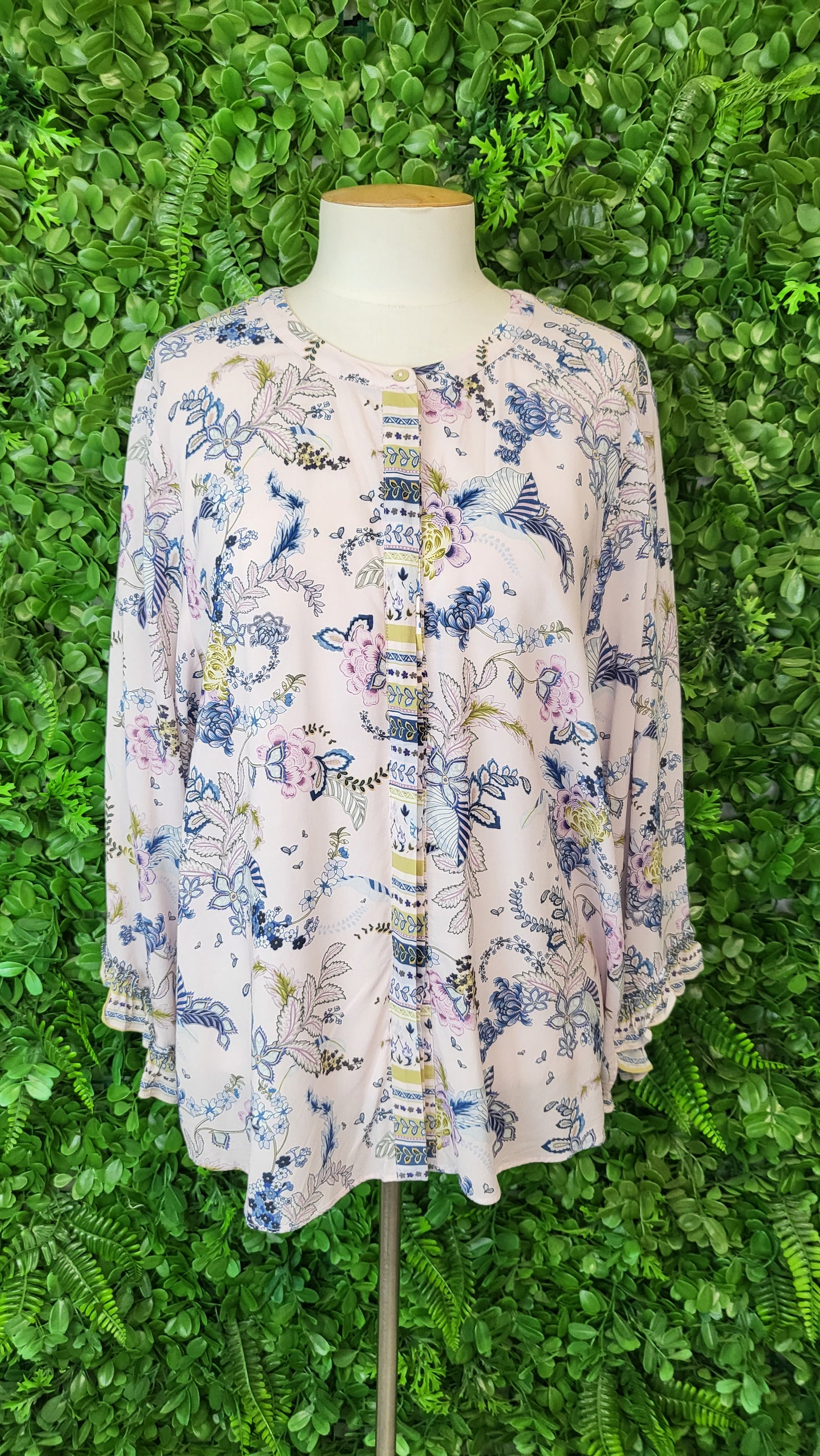 Loobies Story Print Ruffle Sleeve Top (16)