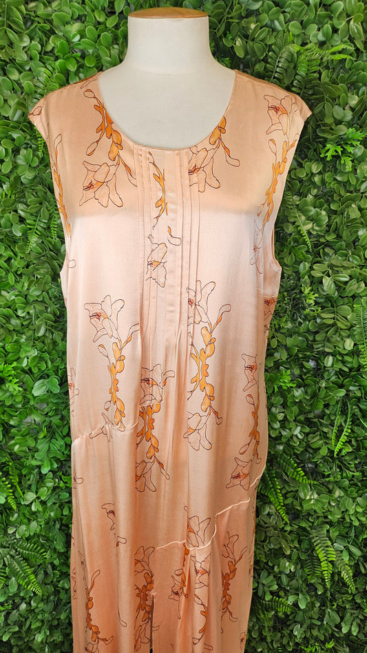 Marilyn Seyb Peach Midi Dress BNWT (16)