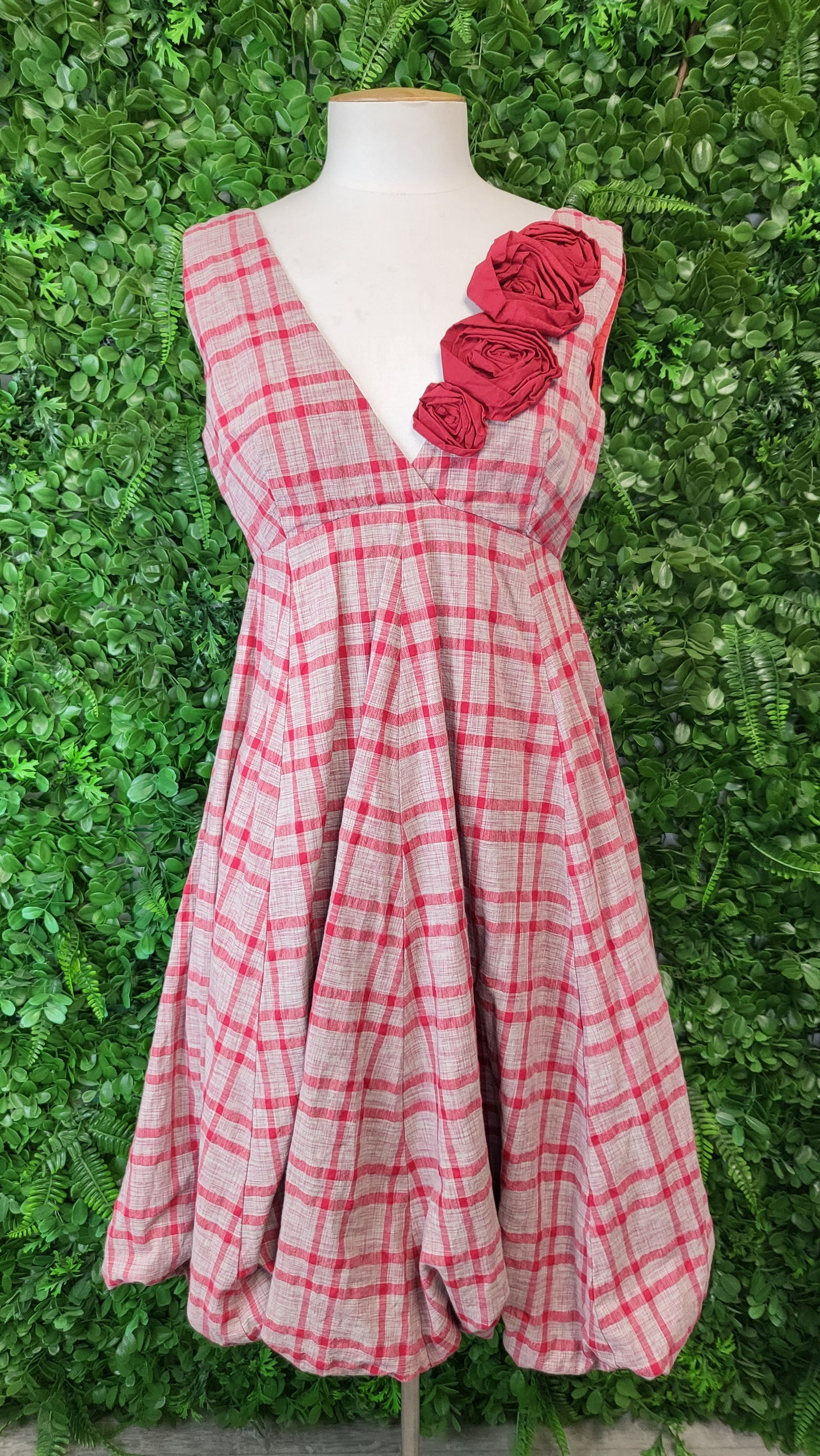 Annah Stretton Plaid Rosette Dress (8)