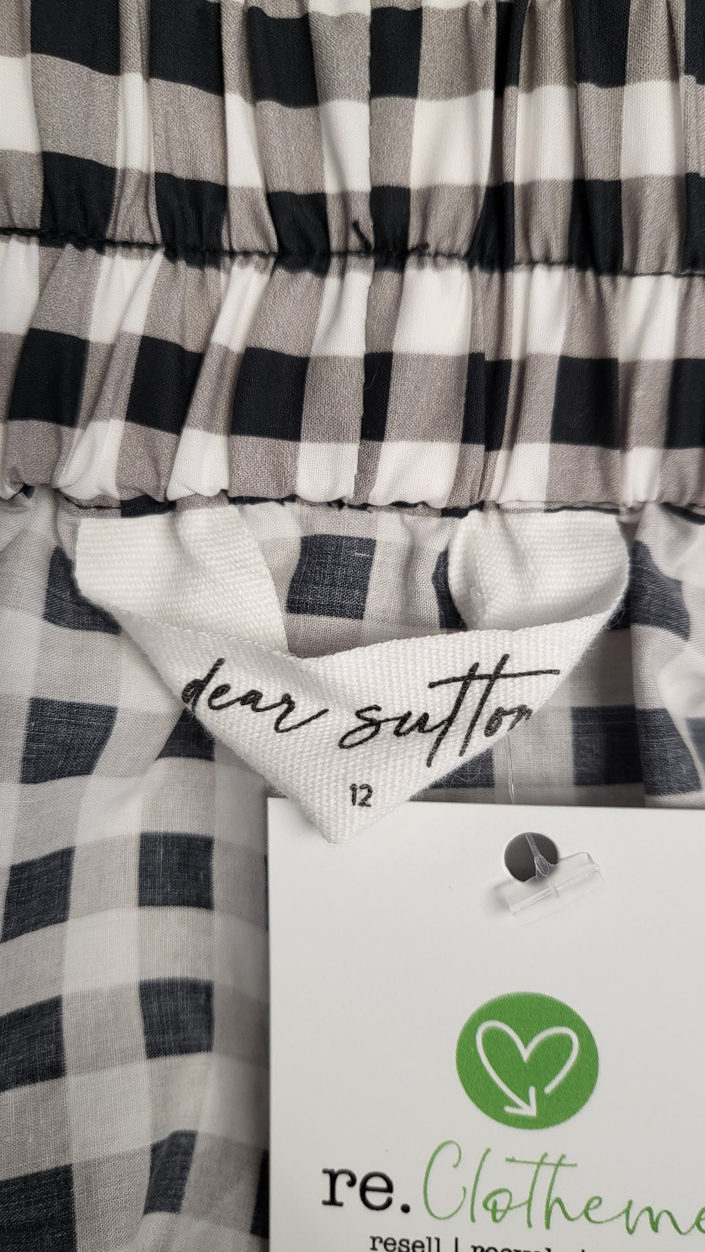 Dear Sutton B/W Gingham Tiered Skirt (12)