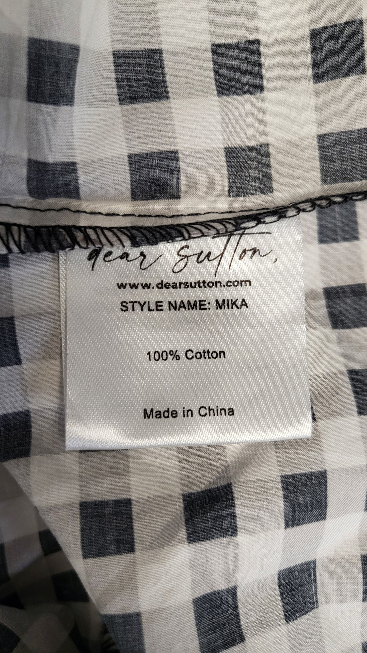 Dear Sutton B/W Gingham Tiered Skirt (12)