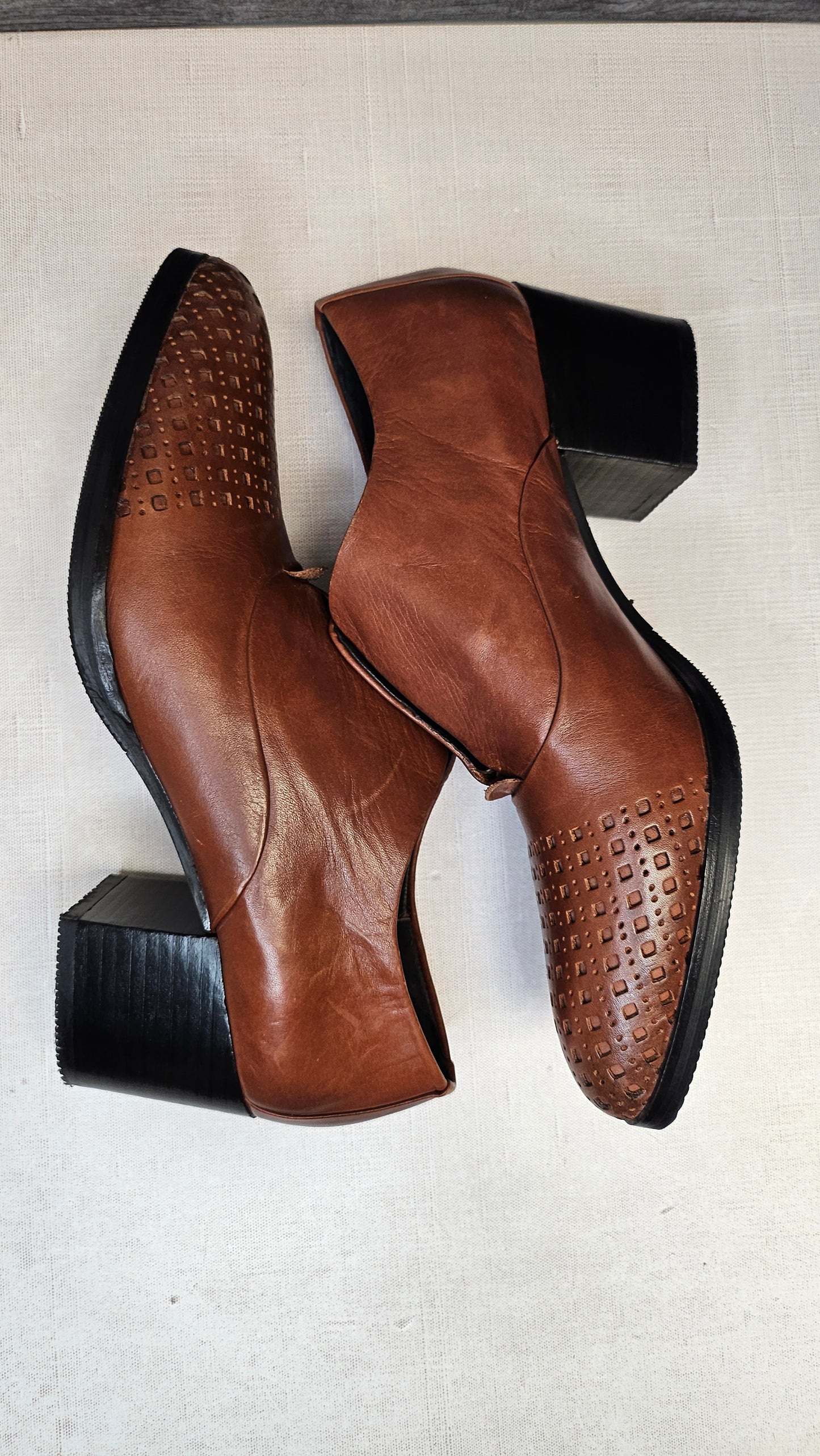 Bruno Premi Tan Leather Slip On Heel (39)
