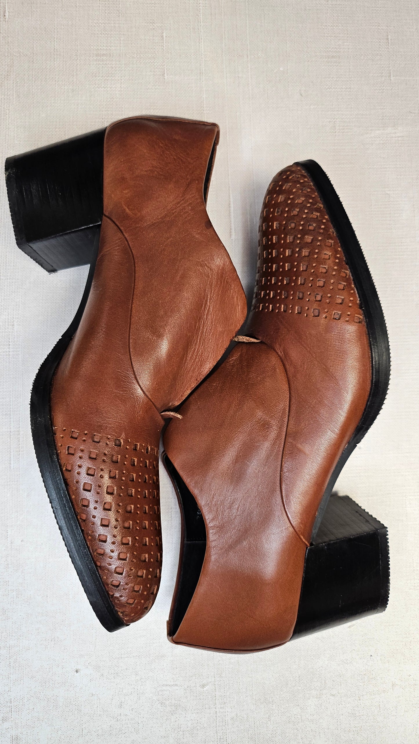 Bruno Premi Tan Leather Slip On Heel (39)