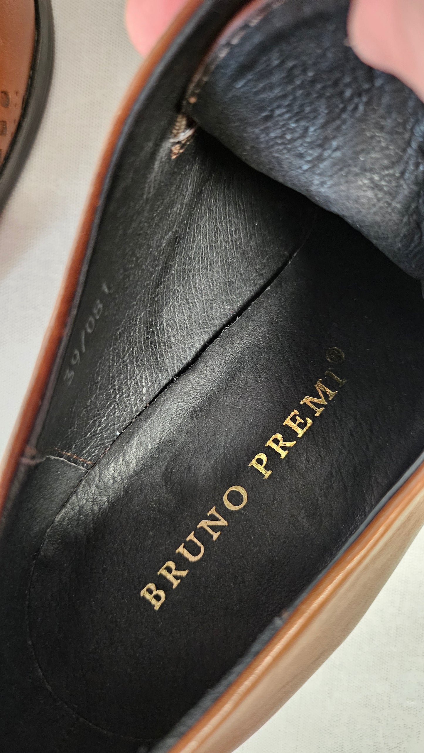 Bruno Premi Tan Leather Slip On Heel (39)