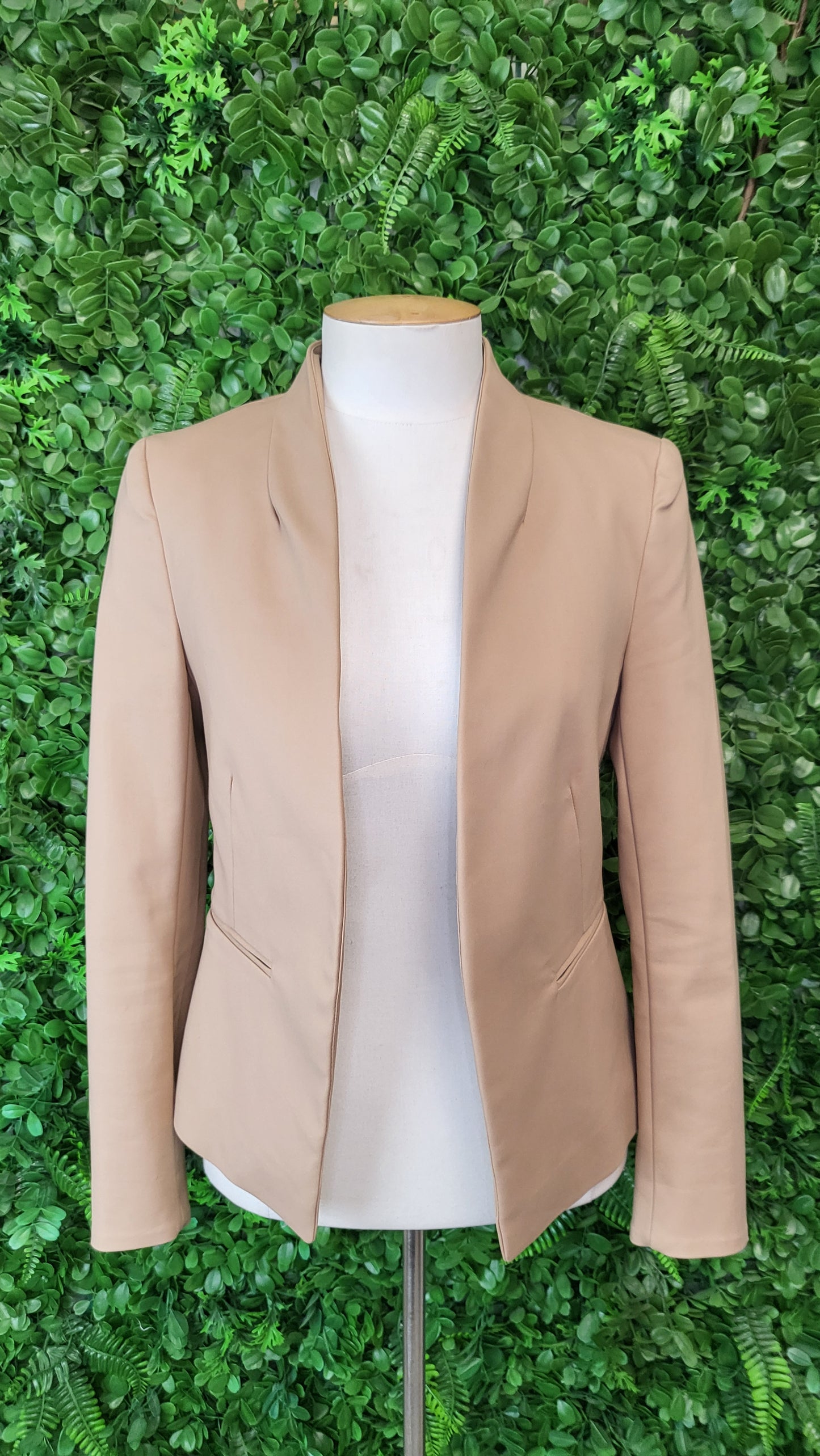 Forever New Tan Open Blazer (8)