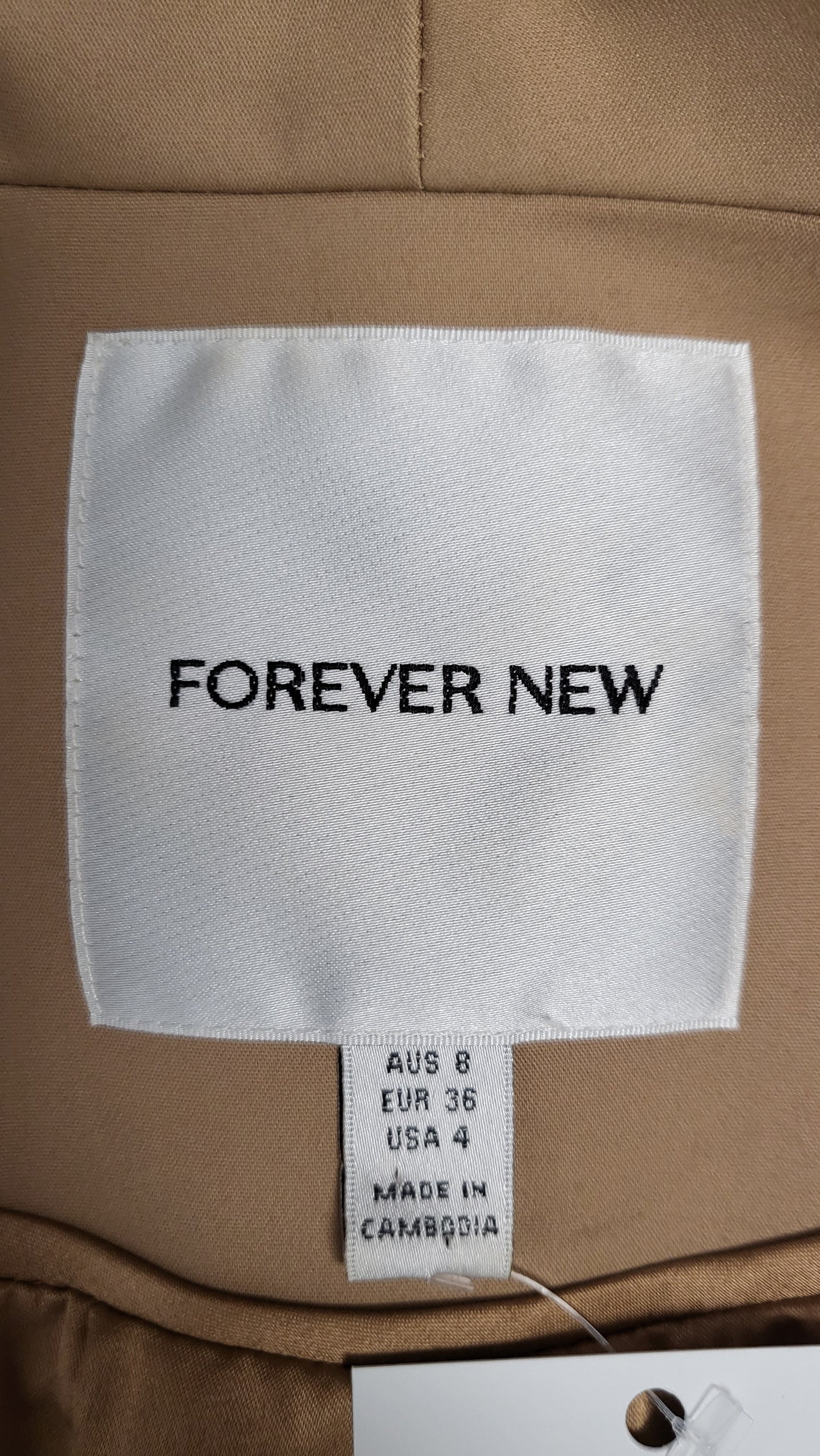 Forever New Tan Open Blazer (8)