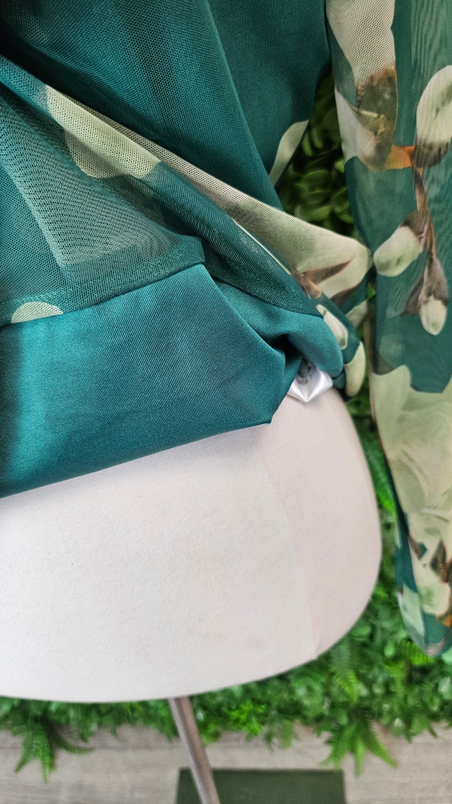 Stories Be Told Green Floral Mesh Top (14)