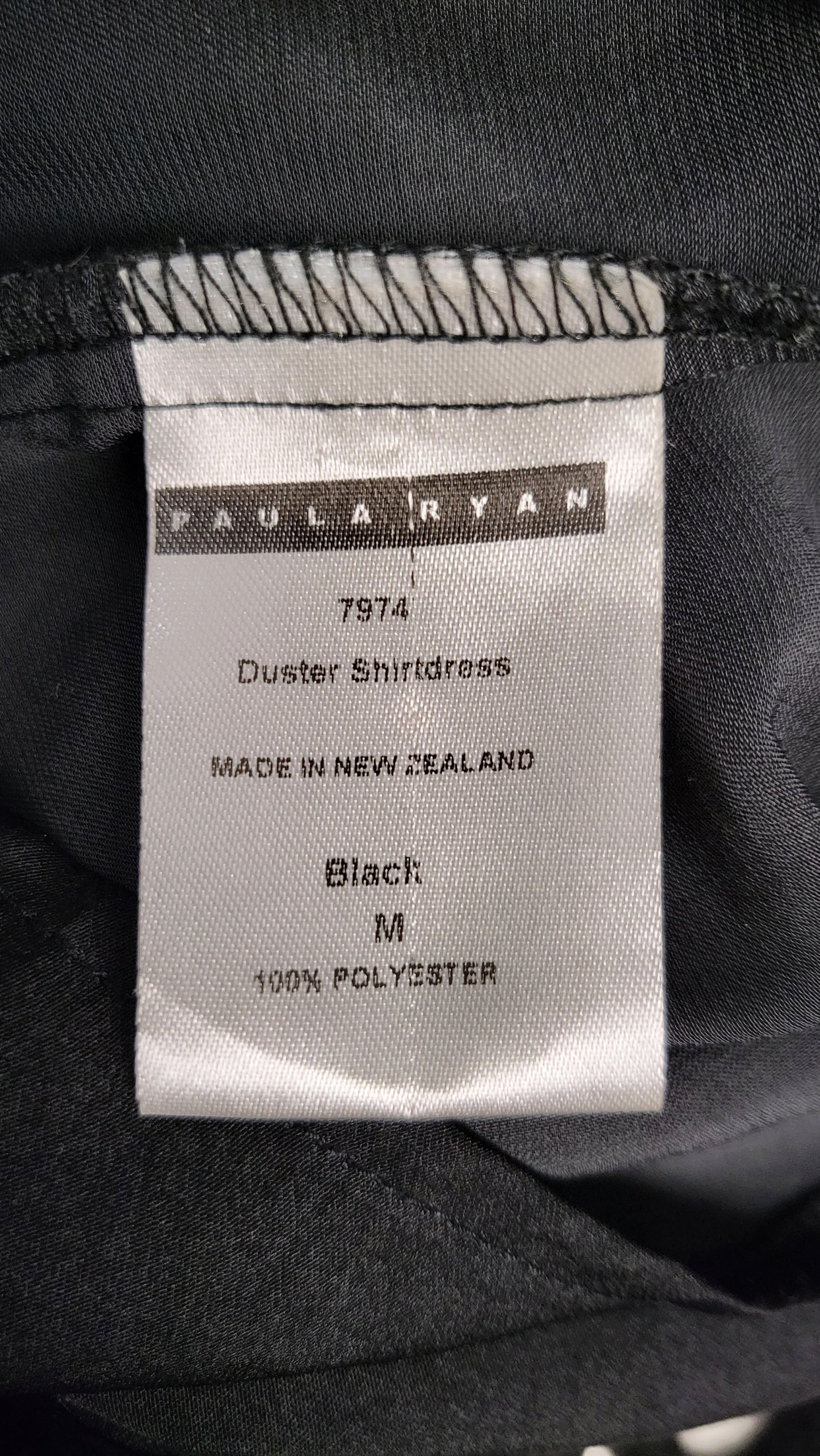 Paula Ryan Black Duster Shirt Dress (12)