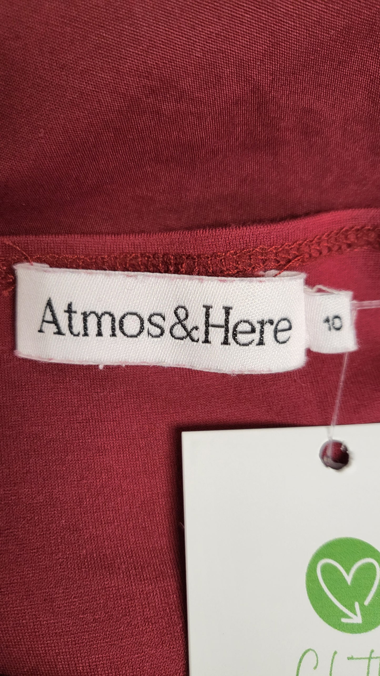 Atmos & Here Wine Maxi Dress (6-8)