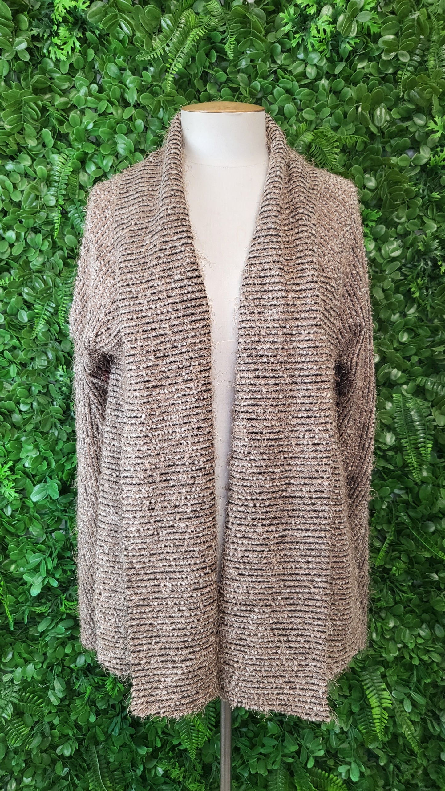 Joanna Morgan Taupe Fluffy Jacket (XXL)