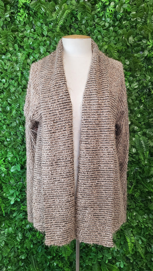 Joanna Morgan Taupe Fluffy Jacket (XXL)