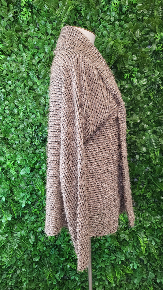 Joanna Morgan Taupe Fluffy Jacket (XXL)