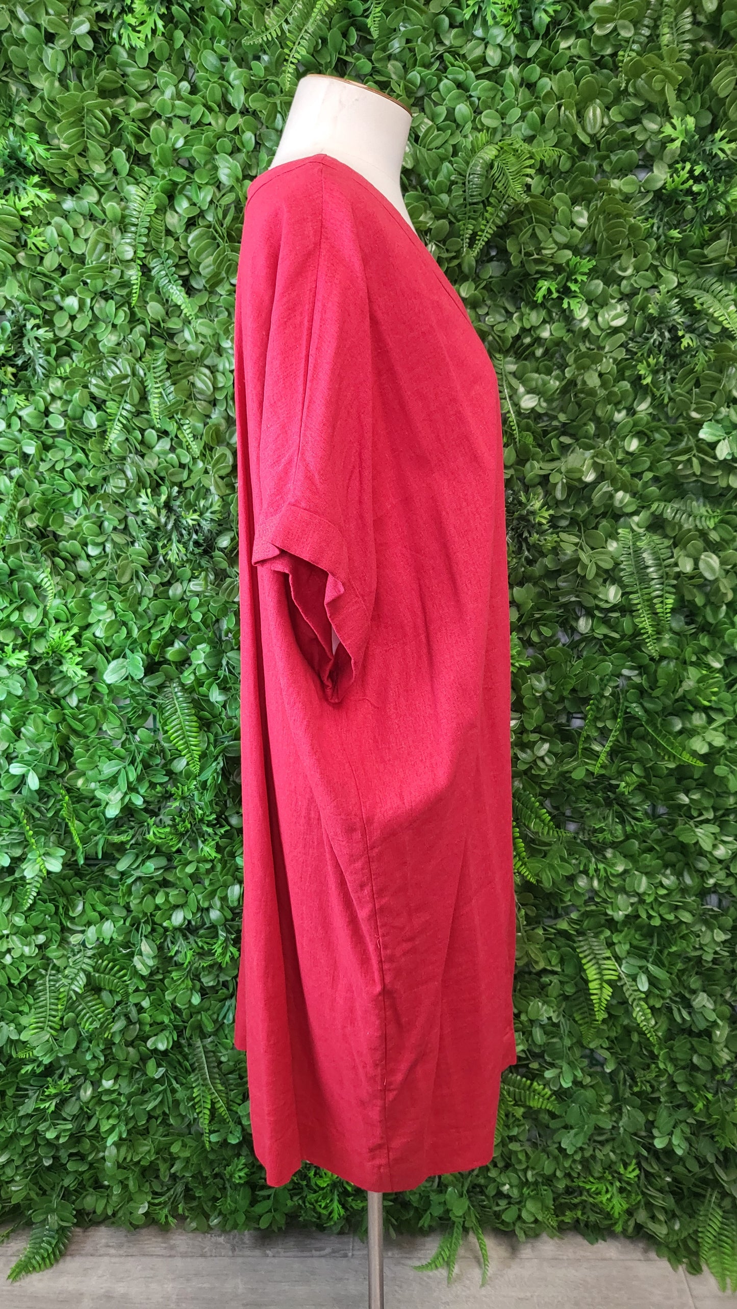 Twin Lakes Red Linen Dress (20)