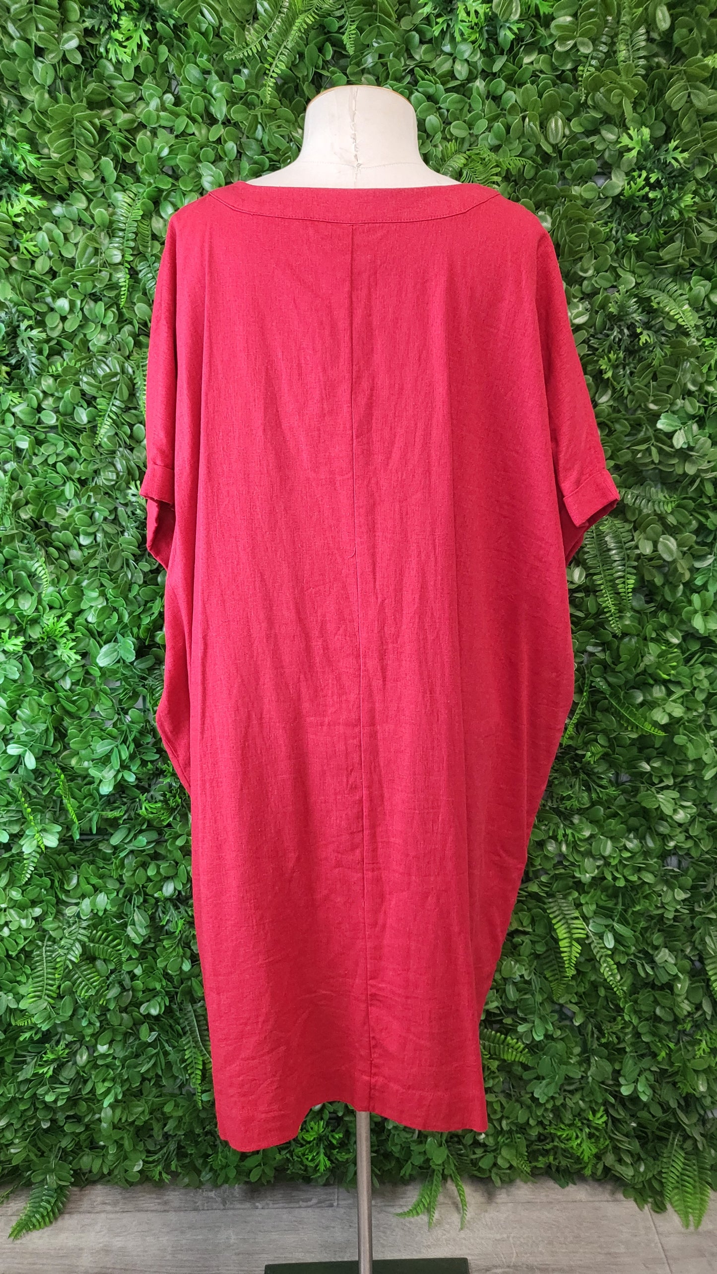 Twin Lakes Red Linen Dress (20)