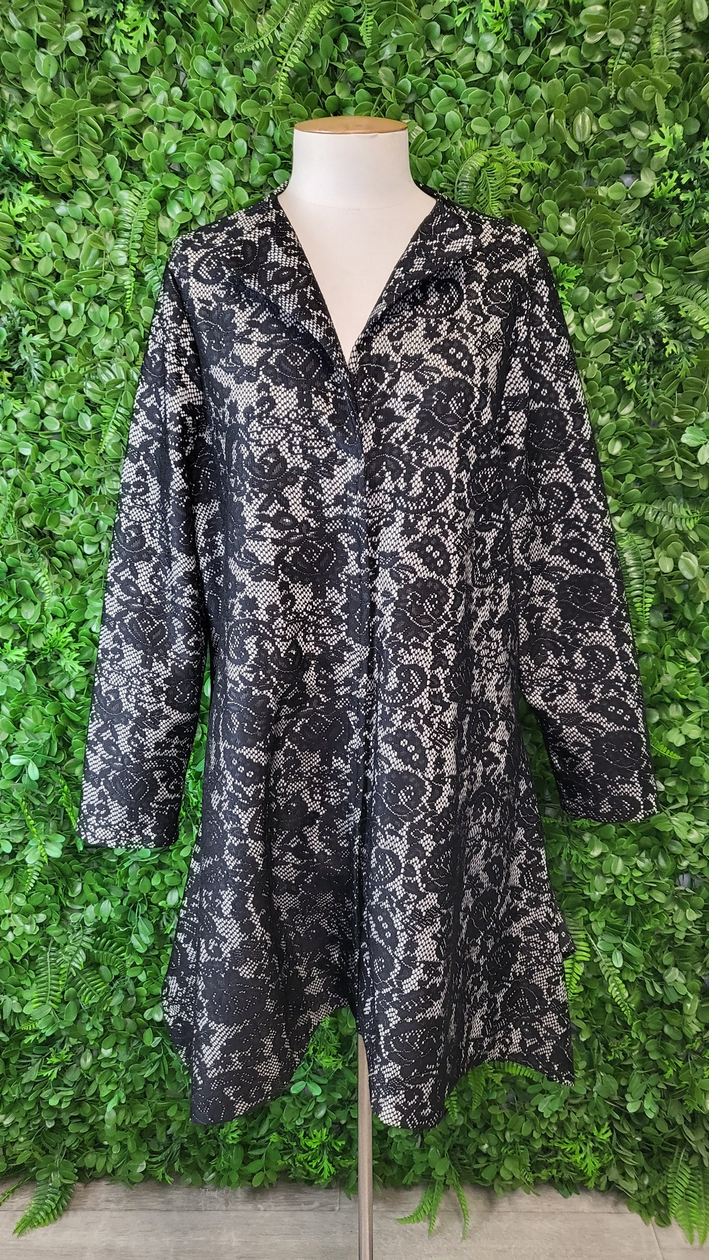 TS by Taking Shape Black Lace Longer Length Jacket (12-14)