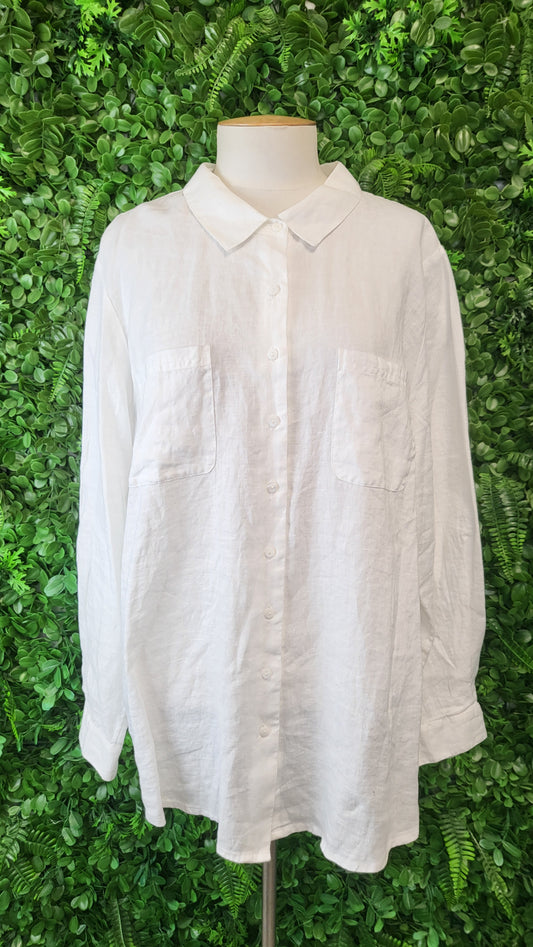 Monsoon White Linen Shirt BNWT (20)