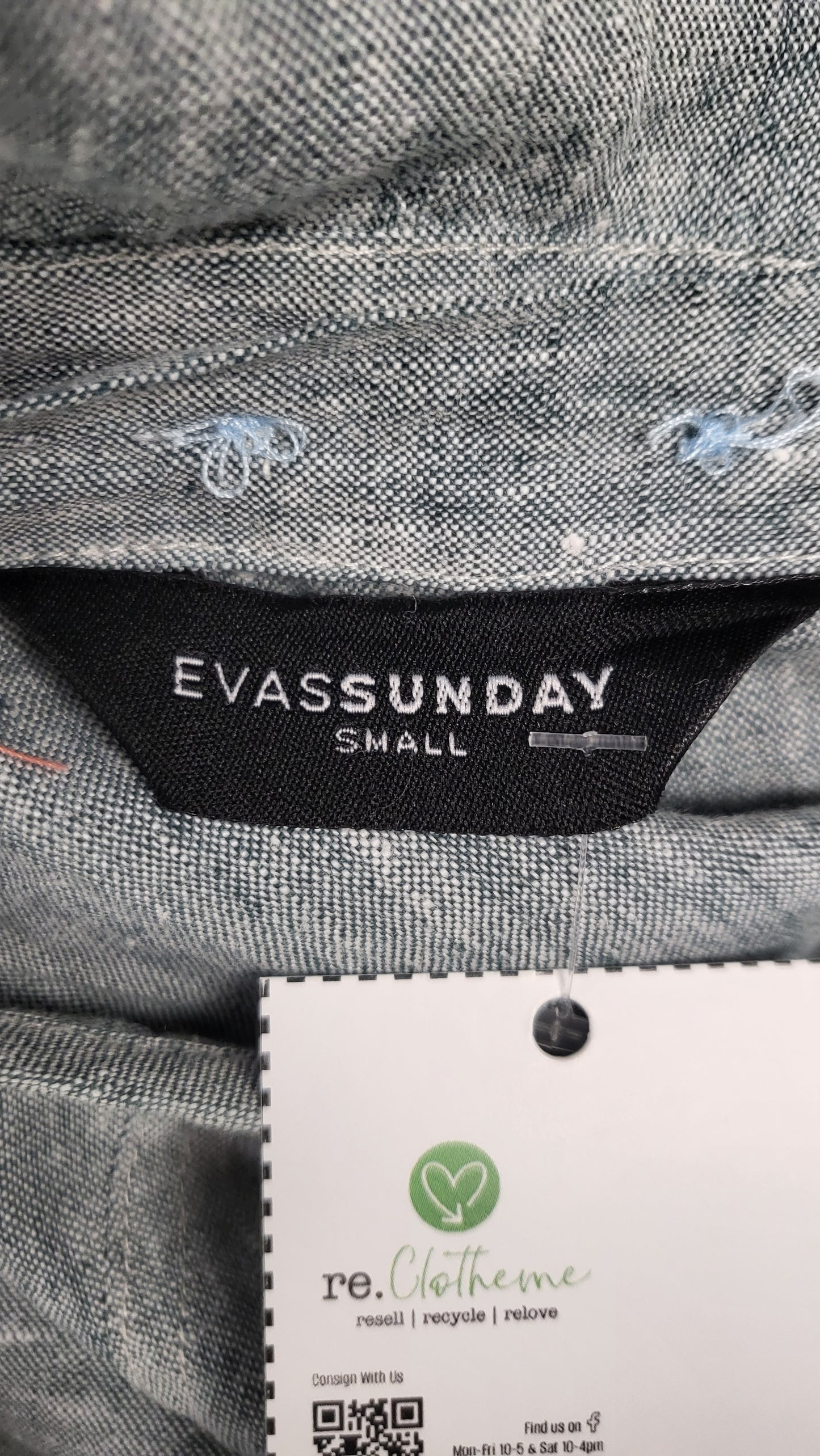 Evas Sunday Green Linen Dress (12-14)