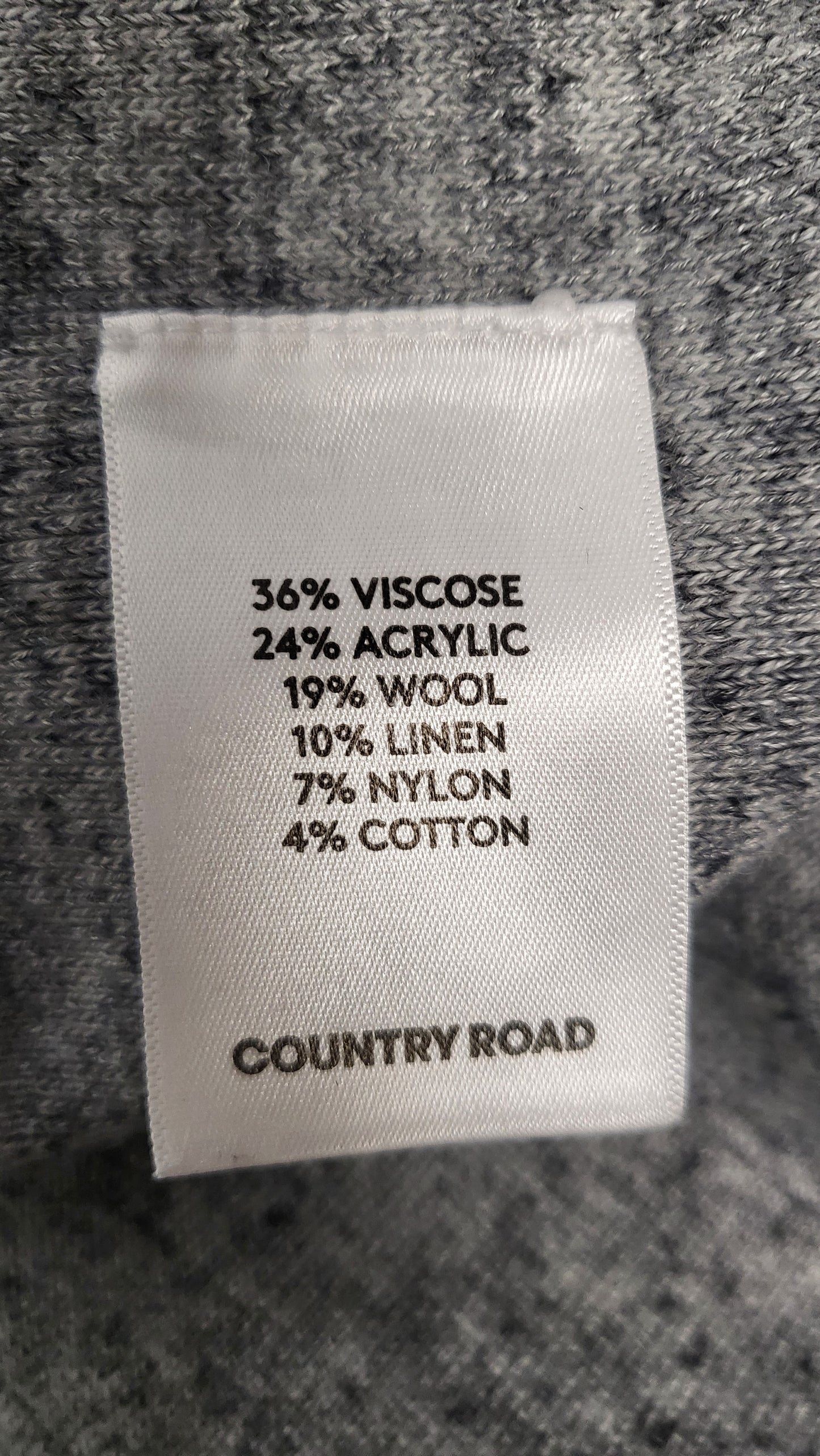 Country Road Marle Grey Knit Layering Top (XS)