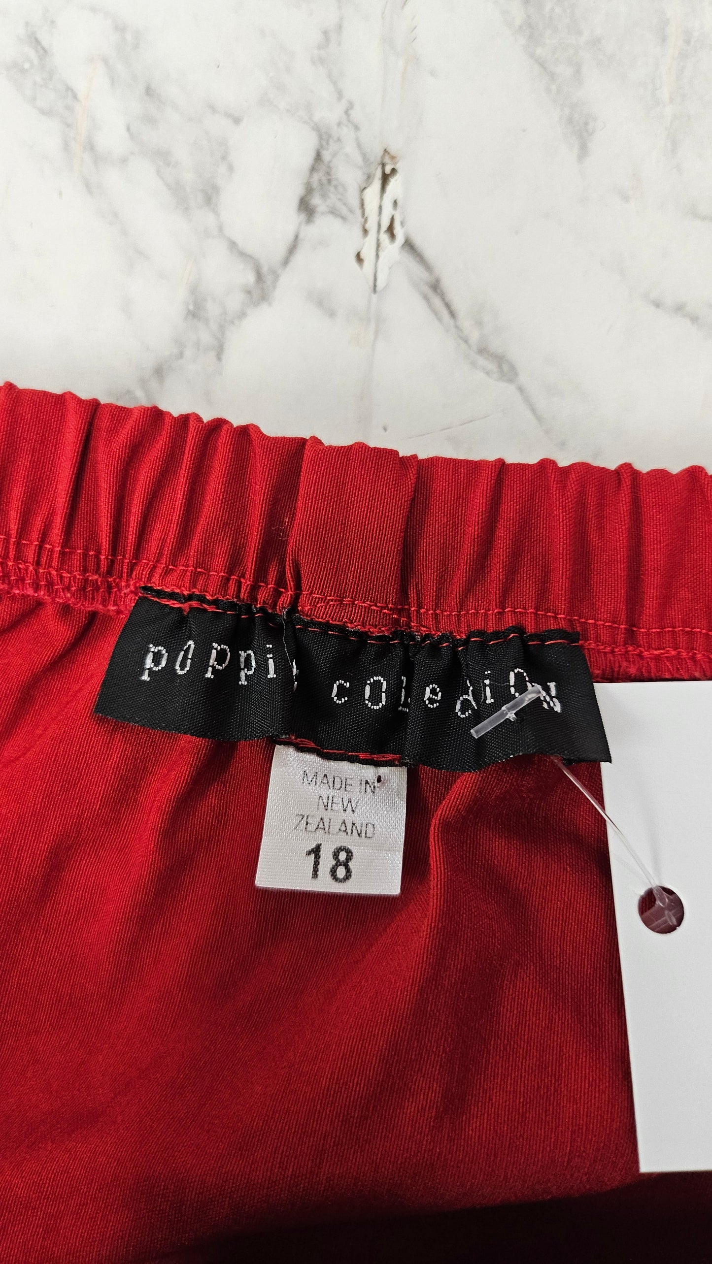 Poppies Collection Red Ruched Skirt (18)