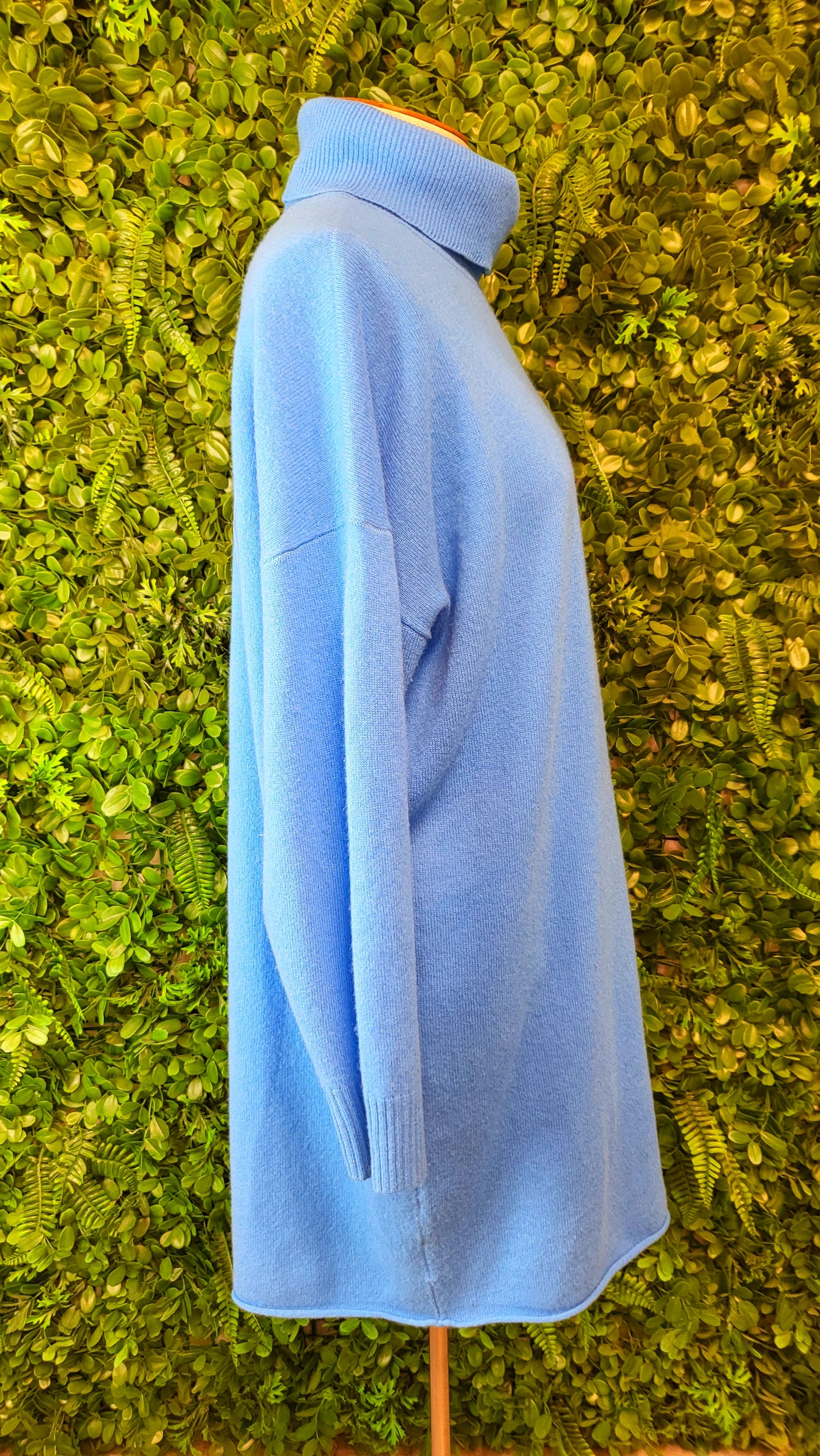 360 Cashmere Blue Joana Cashmere Turtleneck Dress (14)