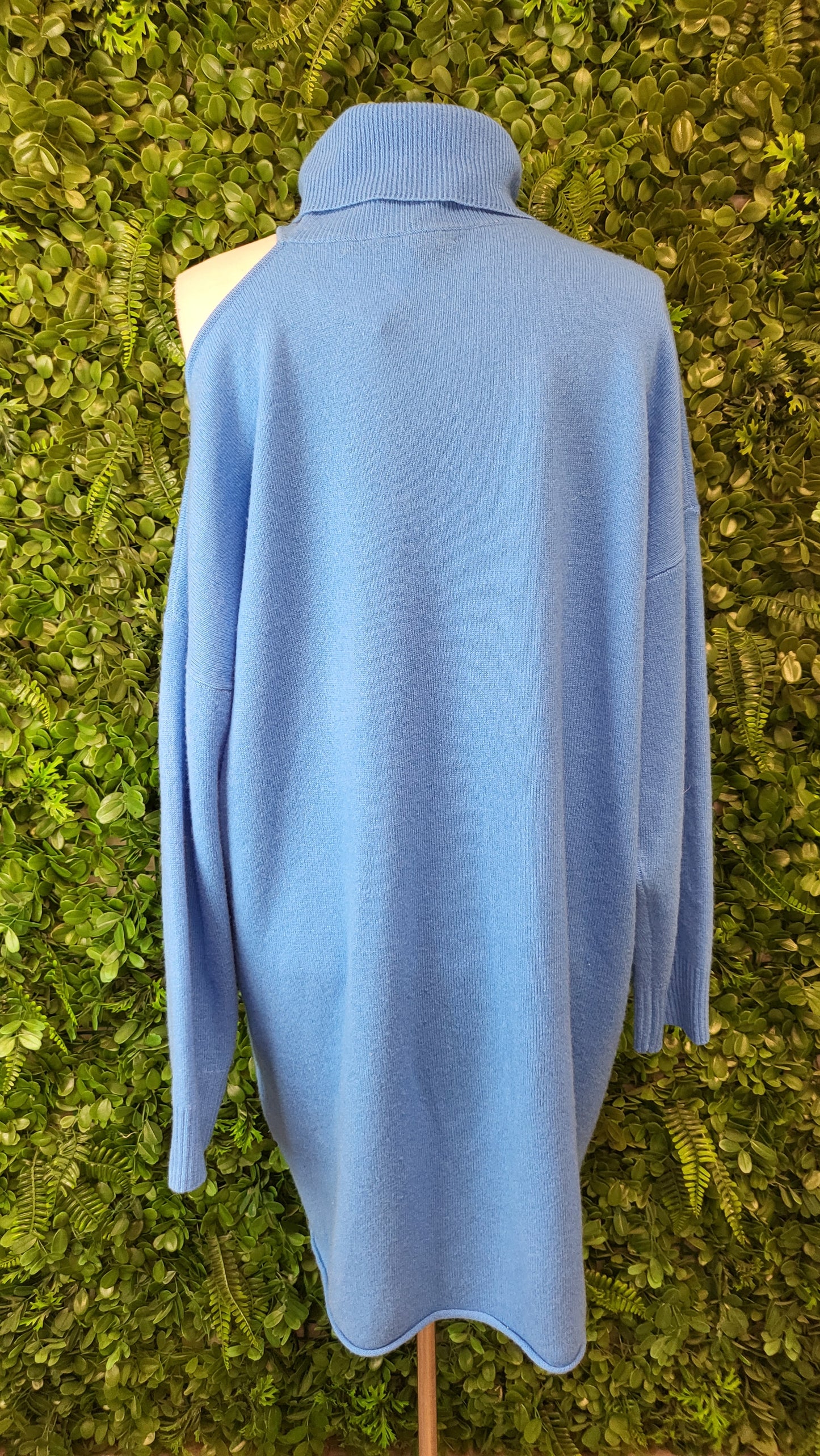 360 Cashmere Blue Joana Cashmere Turtleneck Dress (14)
