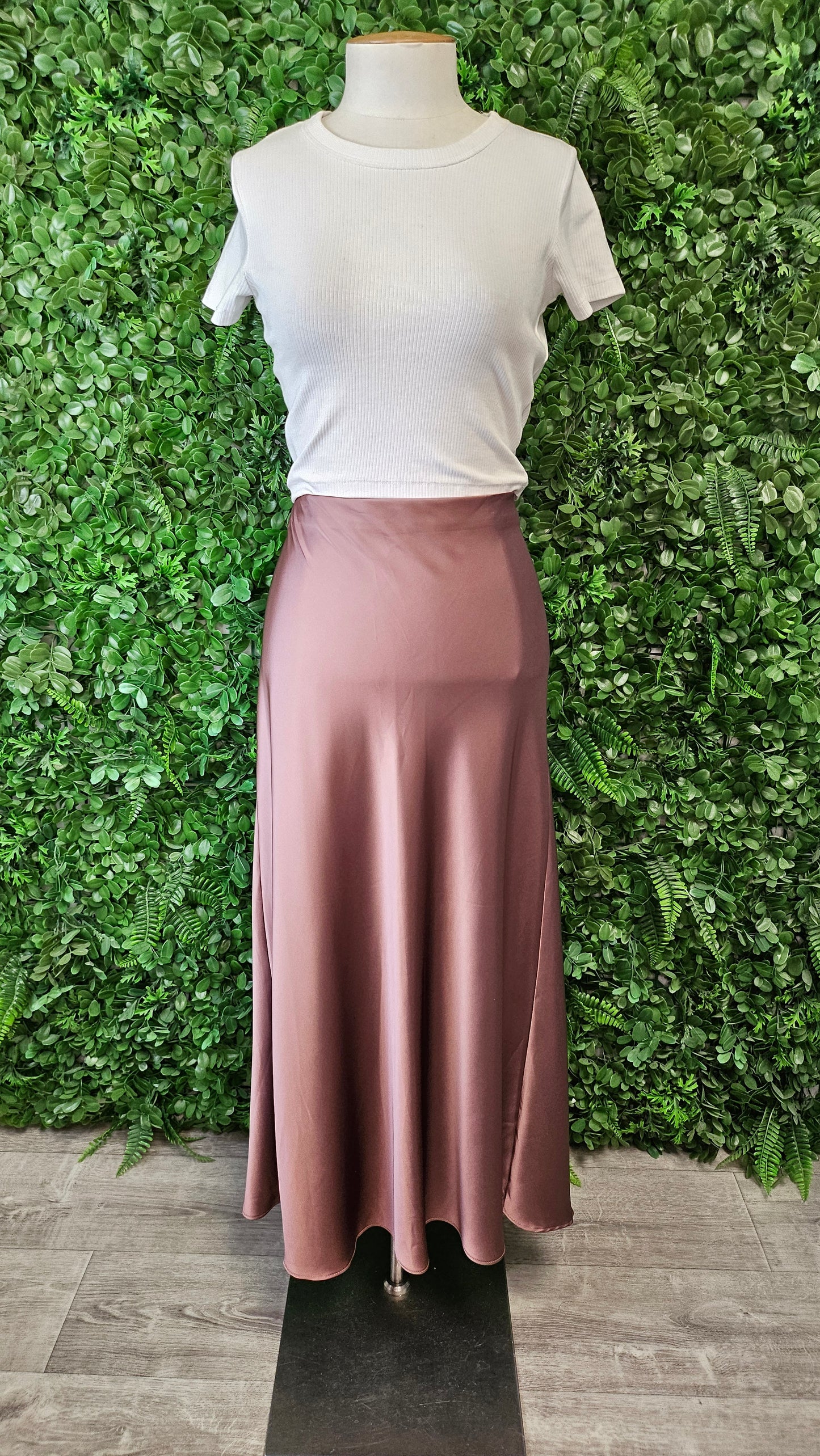 ZARA Rose Sateen Skirt BNWT (14)