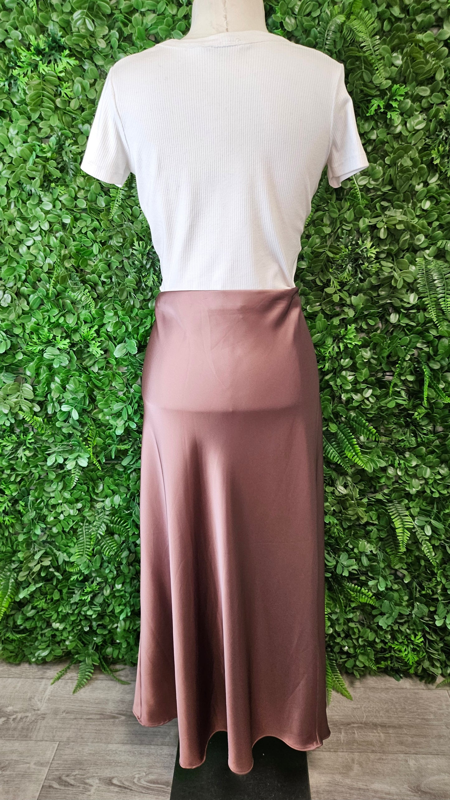 ZARA Rose Sateen Skirt BNWT (14)