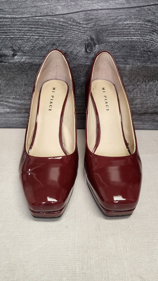 Mi Piaci Merlot Patent Heels (8.5)